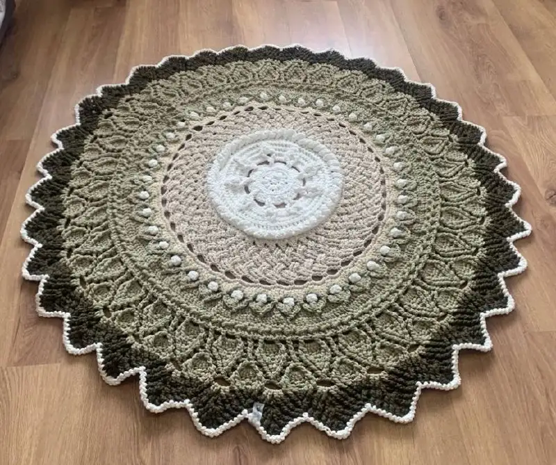 Ковёр «Калейдоскоп» из полиэфирного шнура - Барахолка в Тюмень