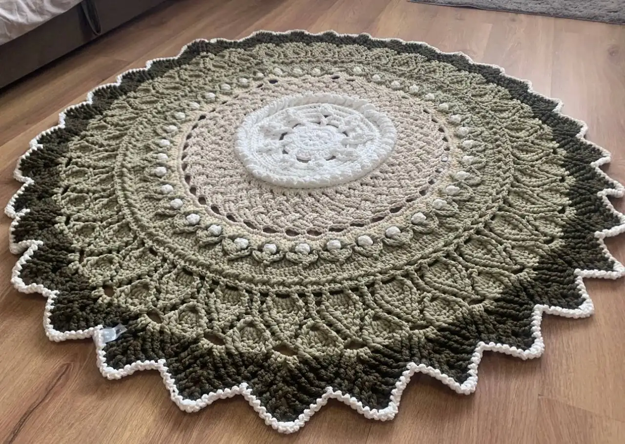 Ковёр «Калейдоскоп» из полиэфирного шнура - Барахолка в Тюмень