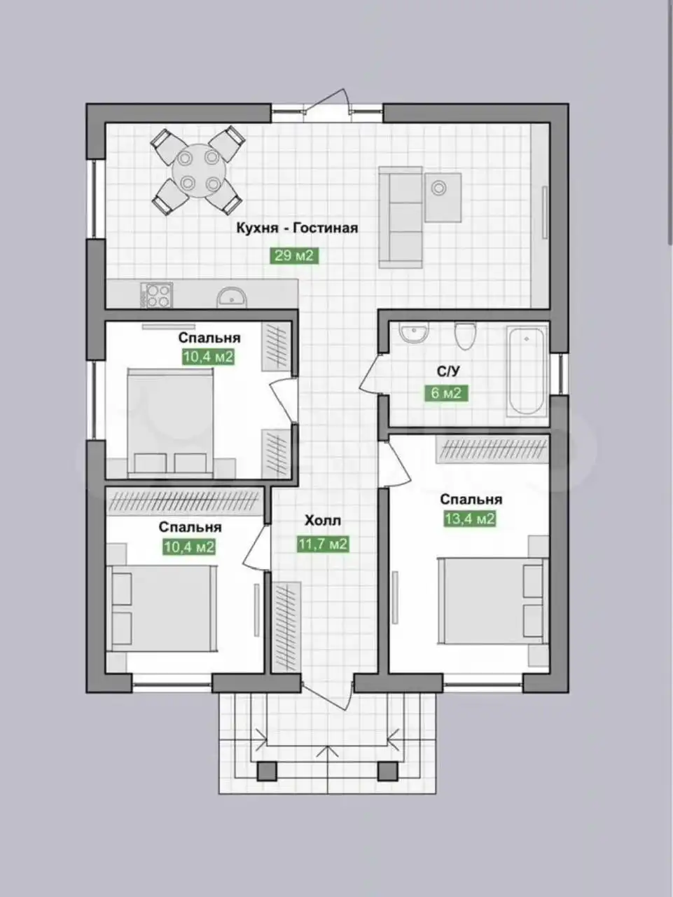 Частный дом 83 кв.м в Краснодаре