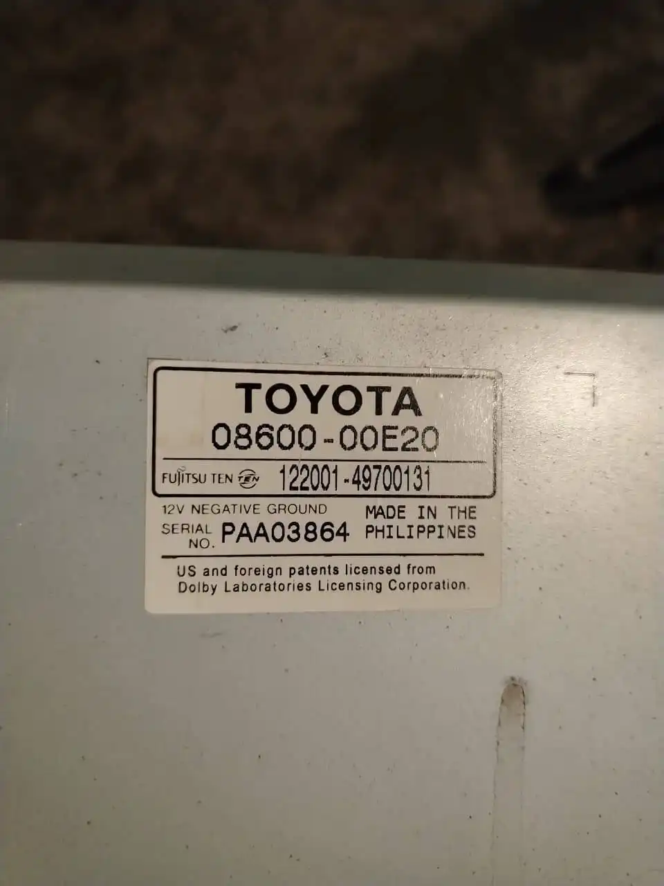 Магнитола Allion/Premio 240