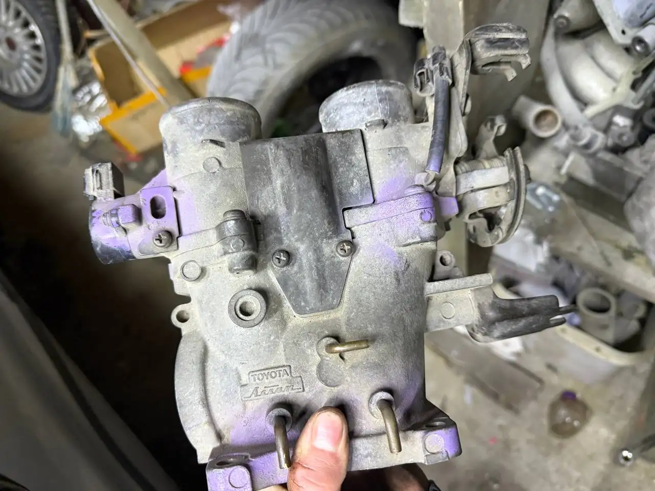 Дроссельная заслонка Toyota 7A-FE Aisan оригинал с TPS - Автозапчасти для двигателя (Запчасти) в Иркутск