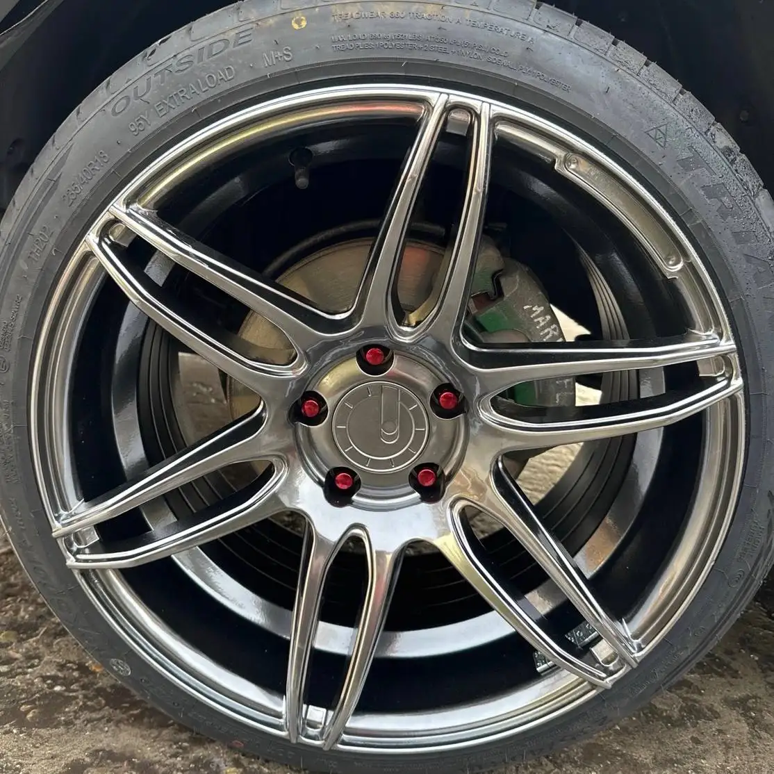 Продам комплект дисков Cosmic racing mr2 R18 с резиной Triangle Effex Sport - Шины и диски (Авто) в Иркутск