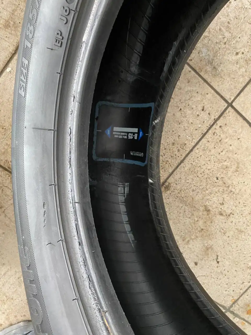 Лето бридж 185/70R14 с заплаткой и саморезом - Шины и диски (Запчасти) в Иркутск