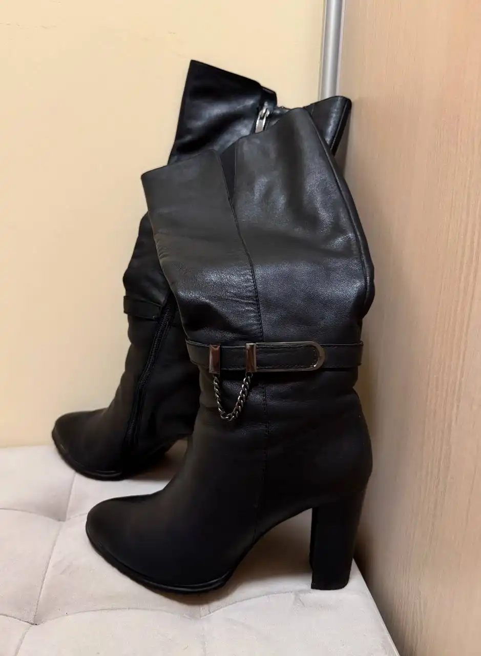 Сапожки еврозима 38 натуральная кожа