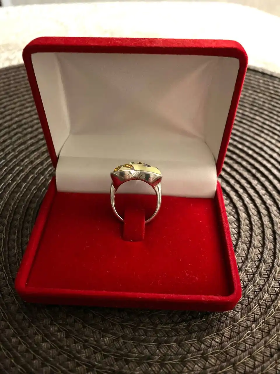 Серебряное кольцо сердечко 925 пробы