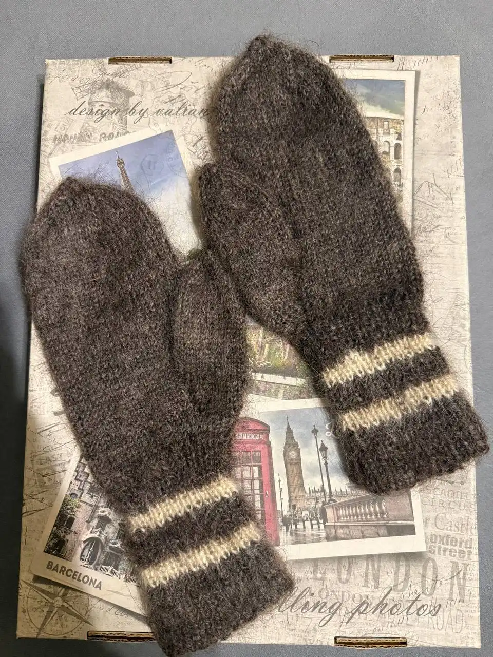 Варежки новые из козьего пуха