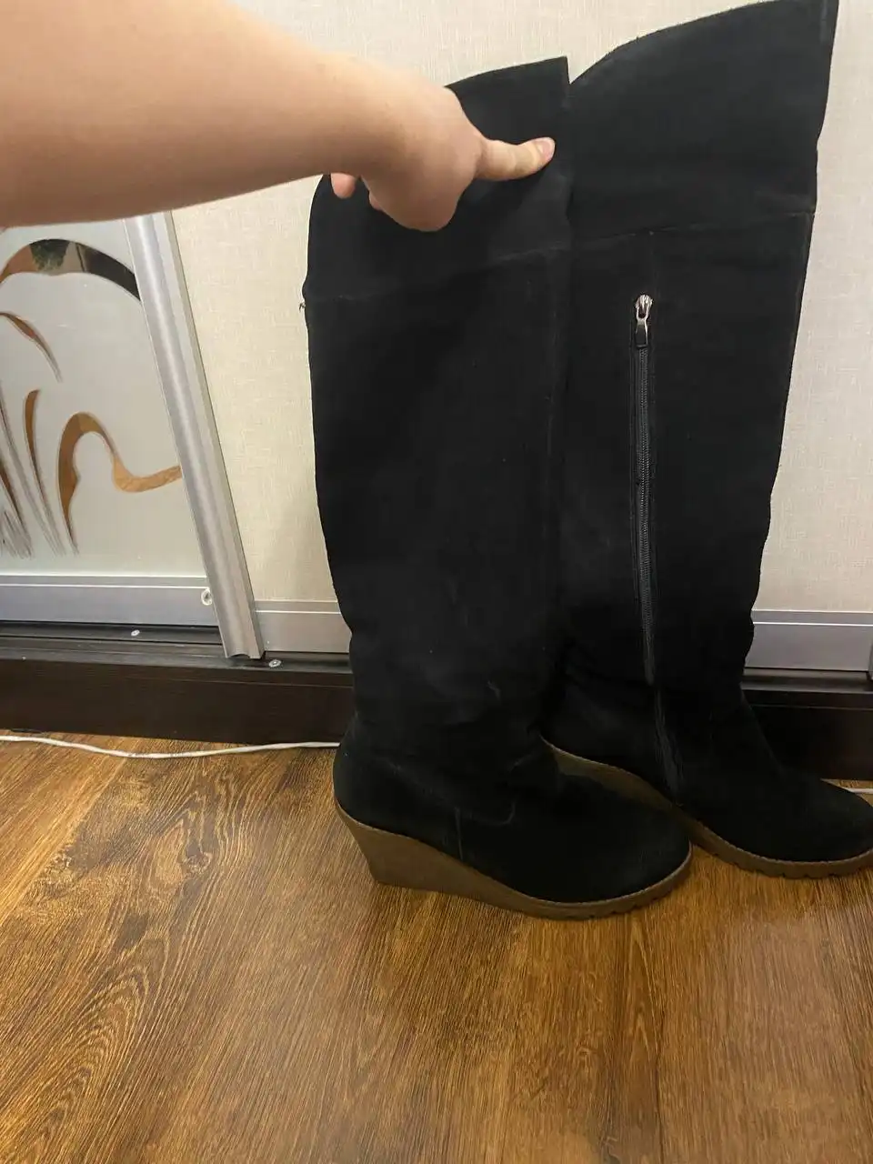 Ботфорты из натуральной замши 39-40 размера