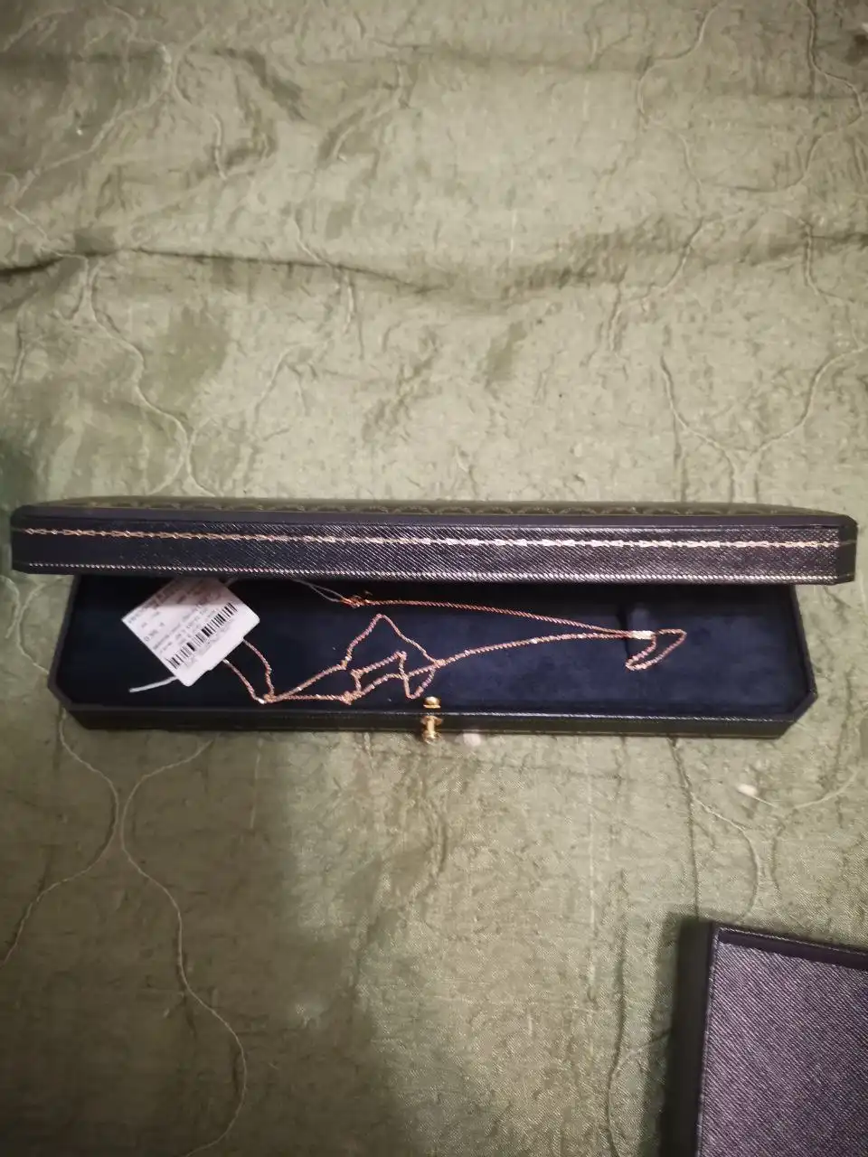 Золотая цепочка 55 см, розовый цвет, новая с биркой