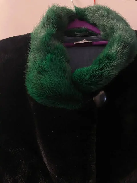 Натуральная шуба из комбинированного меха норки и шиншиллы - Одежда в Люберцы