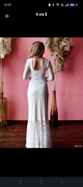 Белое вечернее платье SSeniore - Одежда в Некрасовка