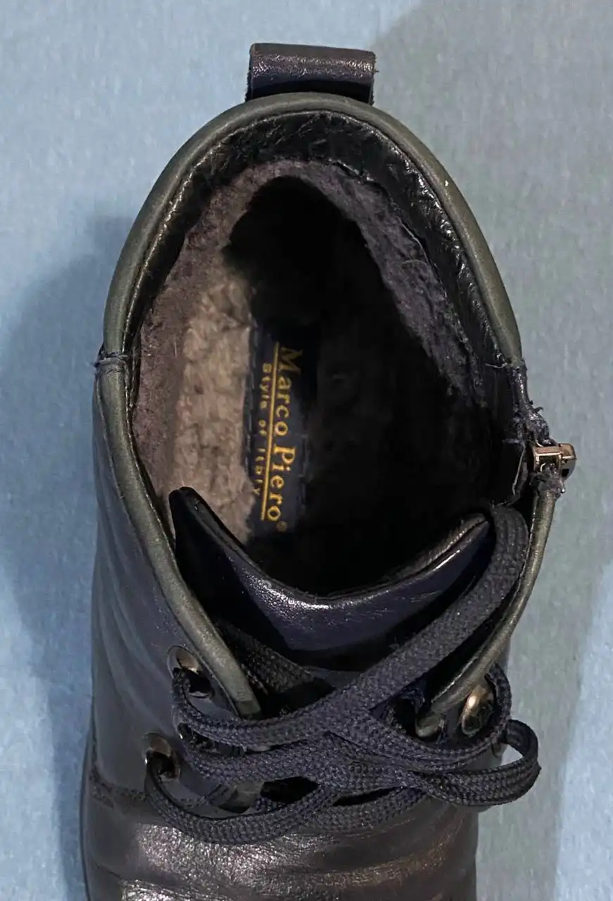 Мужские утепленные кожаные ботинки Marco Piero 40-41 размера - Обувь (Одежда) в Люберцы