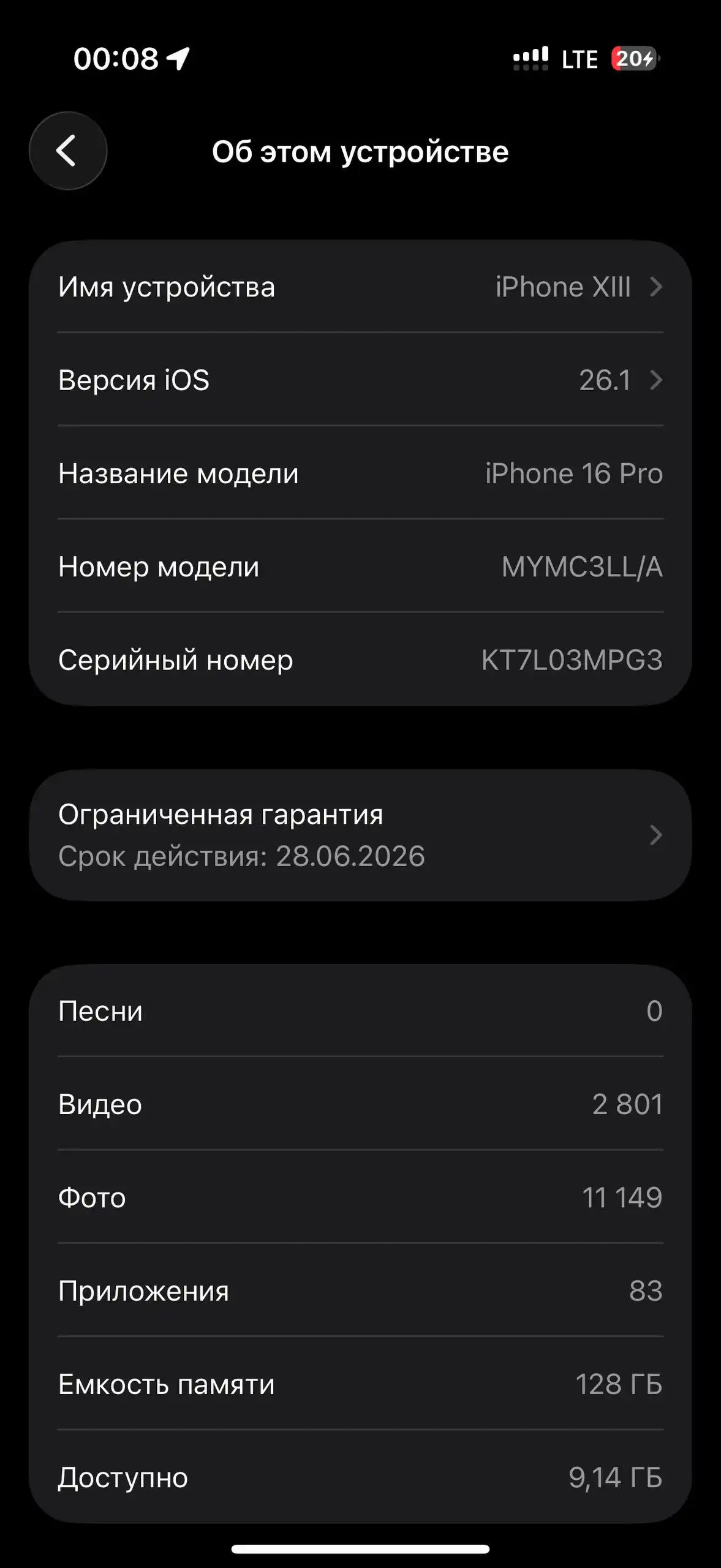 Продам iPhone 16 PRO 128 GB в идеальном состоянии - Смартфоны (Электроника) в Некрасовка