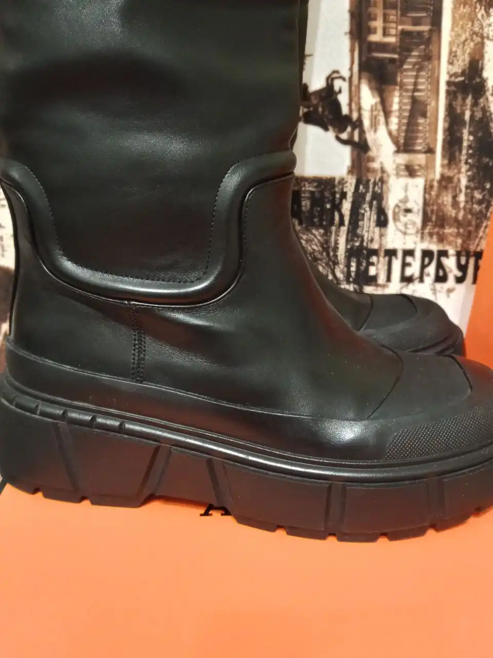 Б/у сапоги-трубы 35-36 размер - Обувь (Одежда) в Люберцы