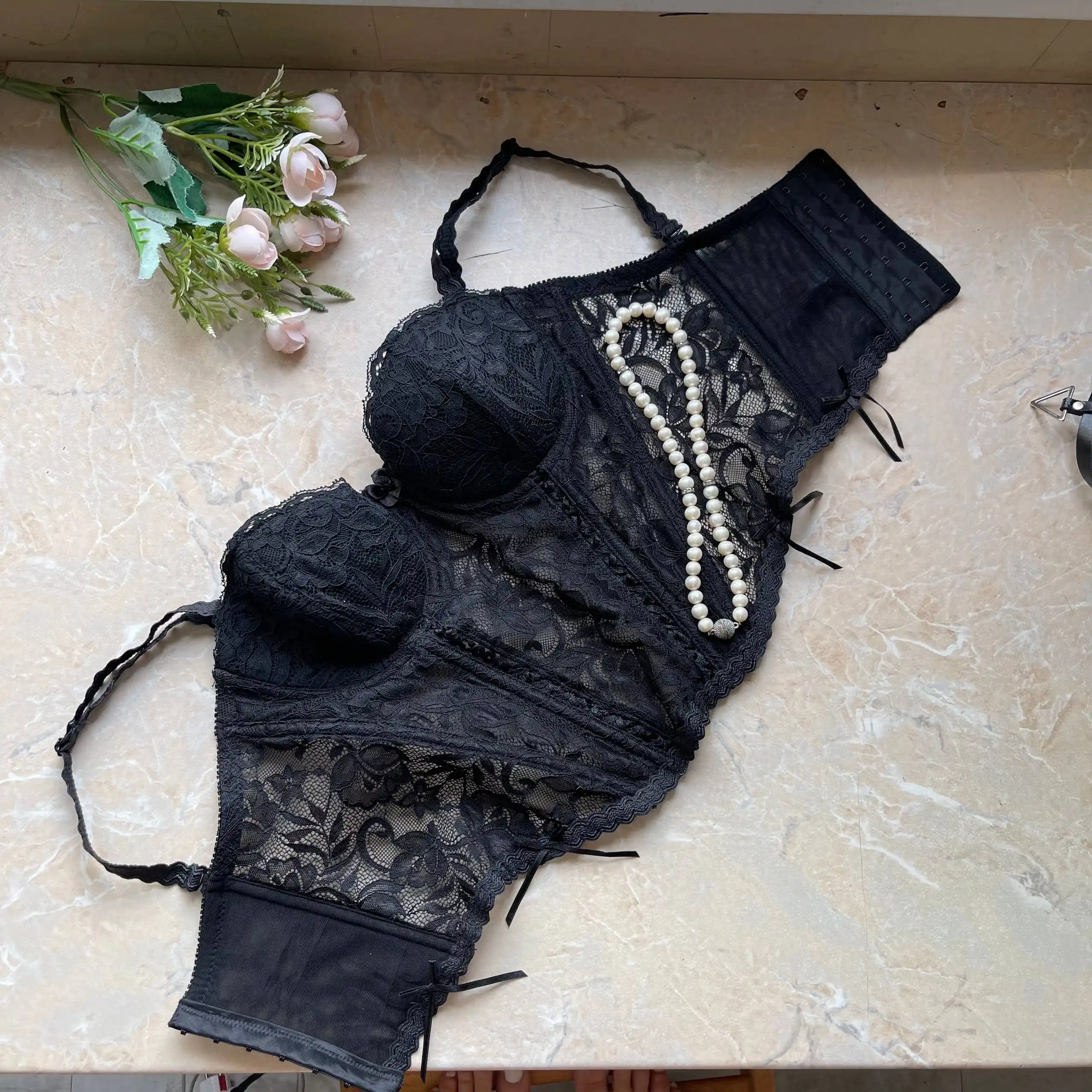 Кружевной черный корсет размер S - Нижнее белье (Одежда) в Люберцы