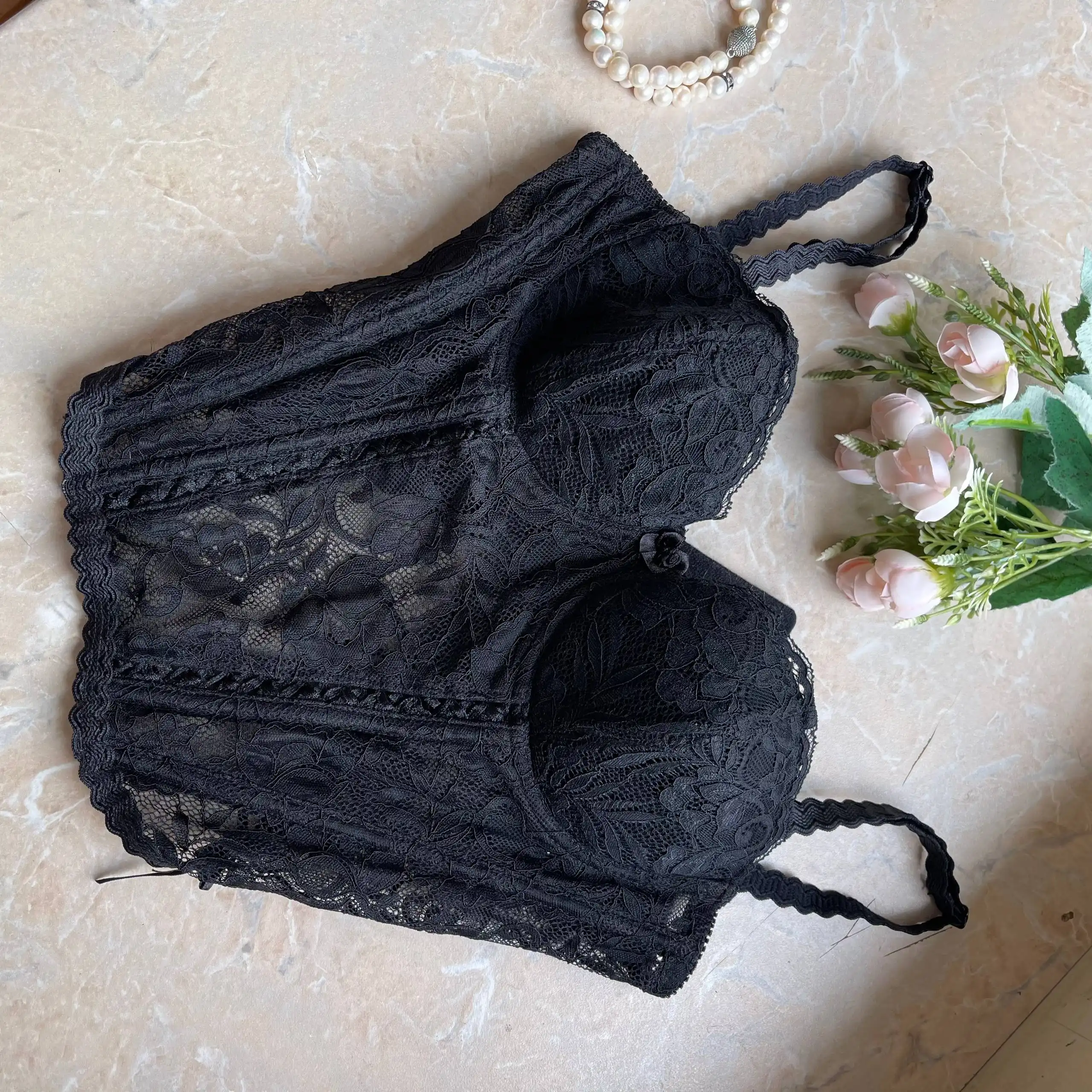 Кружевной черный корсет размер S - Нижнее белье (Одежда) в Люберцы