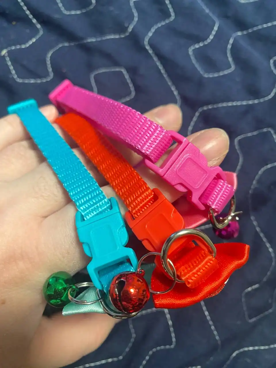 Ошейники с бантиком и колокольчиком для мелких питомцев - Товары для животных (Барахолка) в Некрасовка, Люберцы