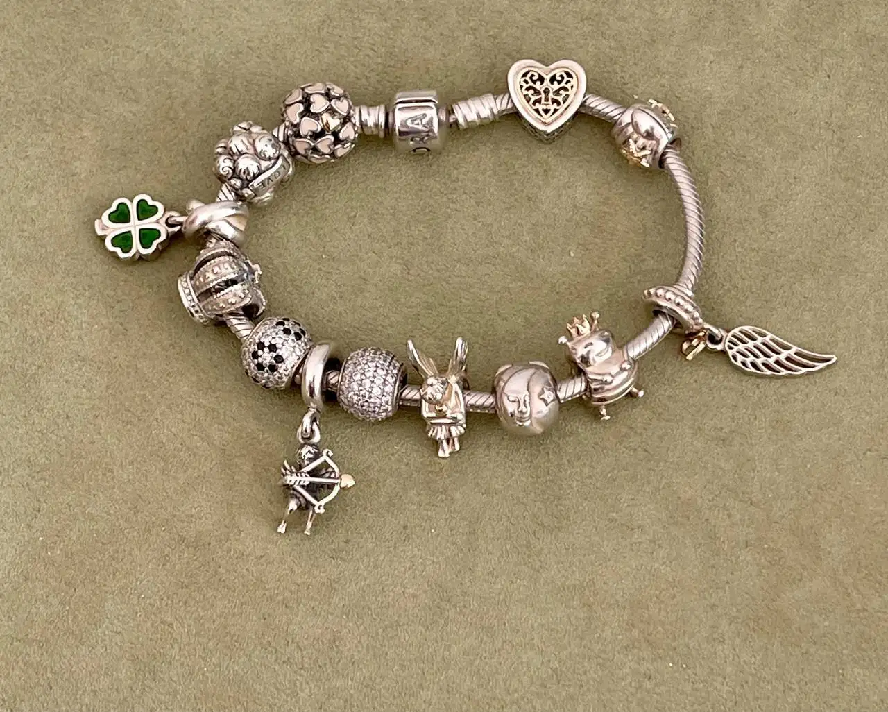 Браслет Pandora с шармами серебро 925 пробы - Барахолка в Люберцы