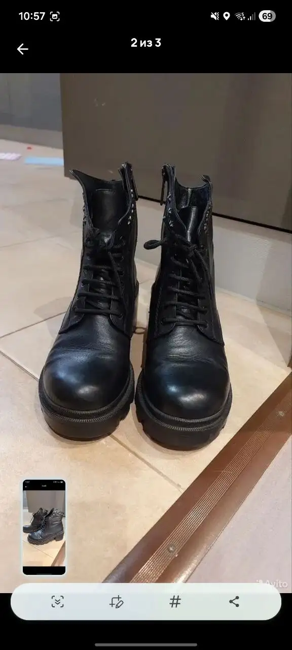 Женские ботинки черные размер 37 - Обувь (Одежда) в Люберцы