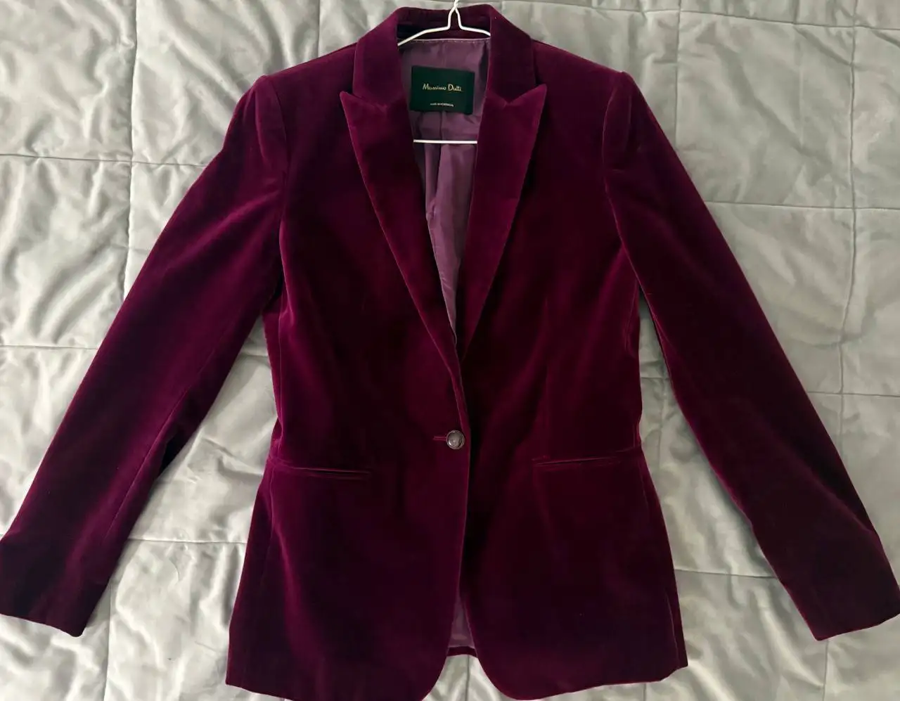 Женский пиджак Massimo Dutti бордовый велюровый - Женская одежда (Одежда) в Люберцы