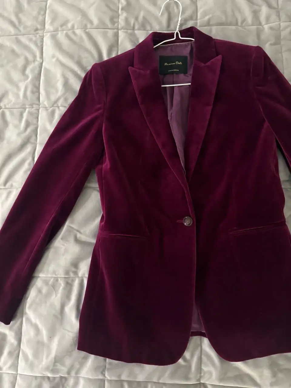 Женский пиджак Massimo Dutti бордовый велюровый - Женская одежда (Одежда) в Люберцы