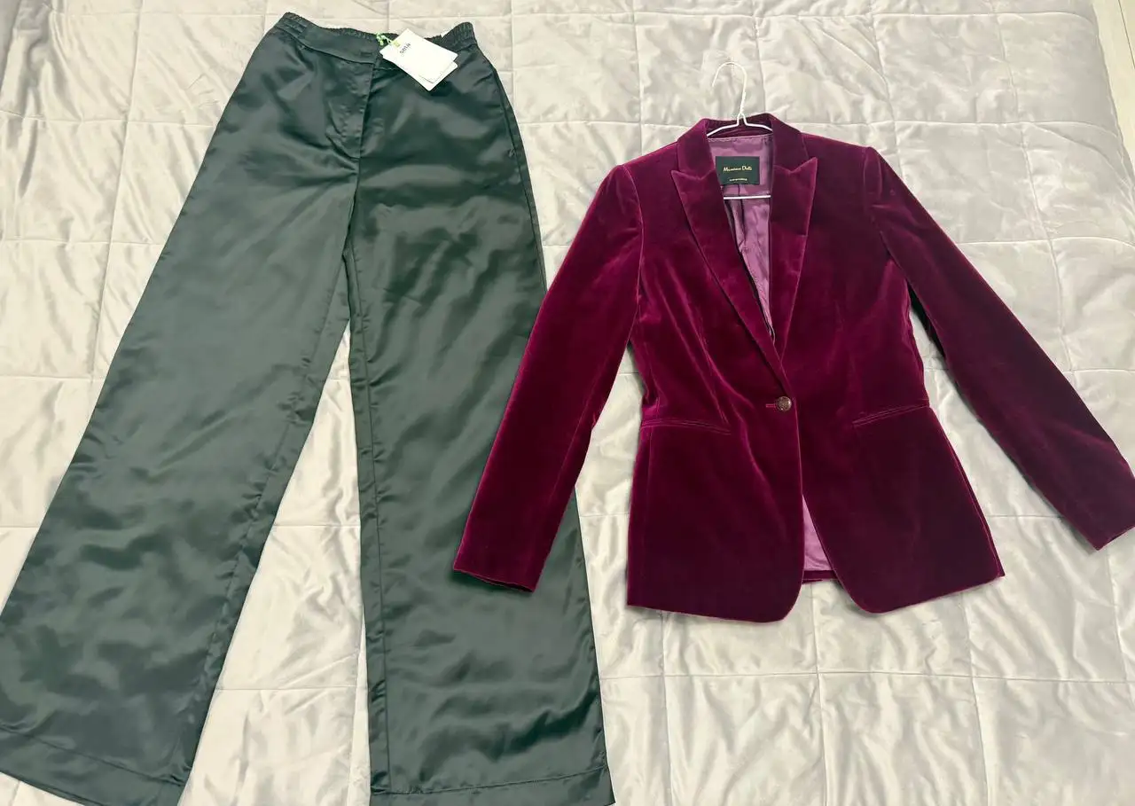 Женский пиджак Massimo Dutti бордовый велюровый - Женская одежда (Одежда) в Люберцы