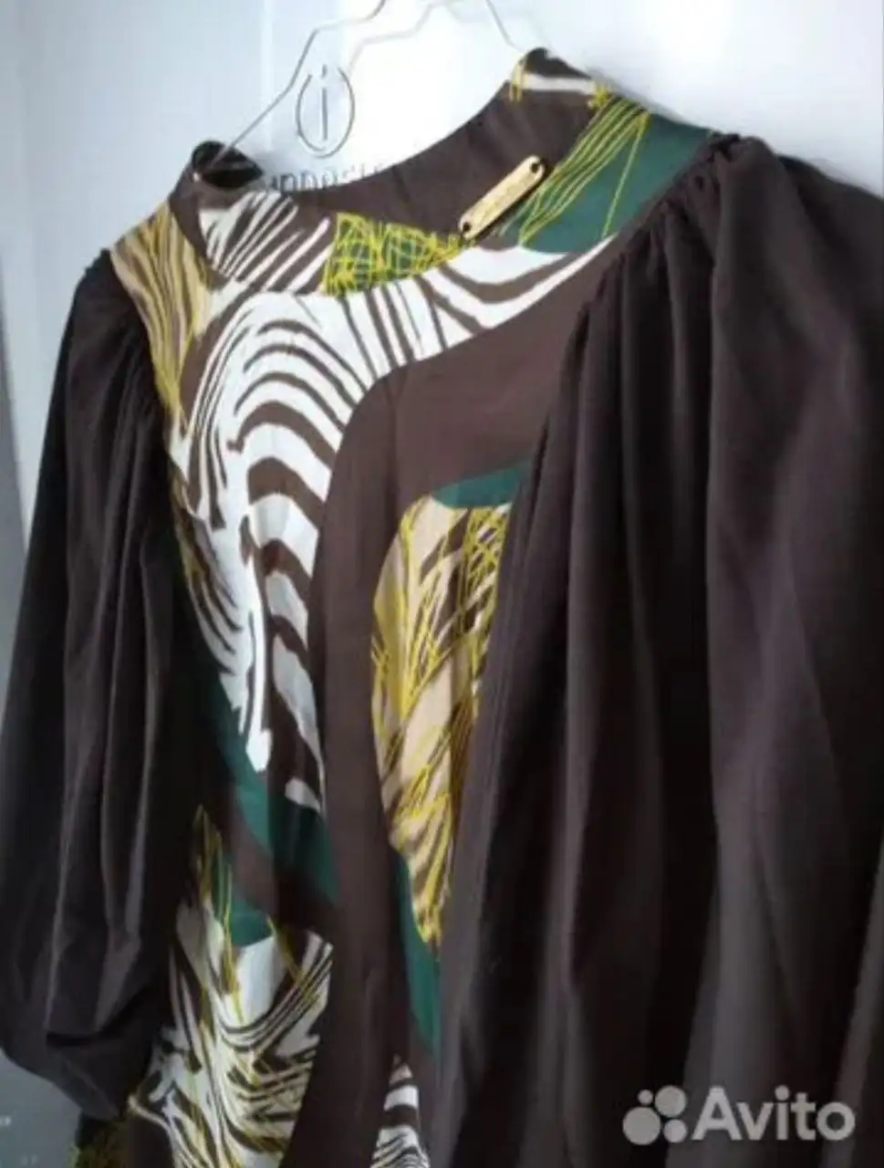 Платье шелковое с трикотажным рукавом-накидкой - Платья (Одежда) в Люберцы