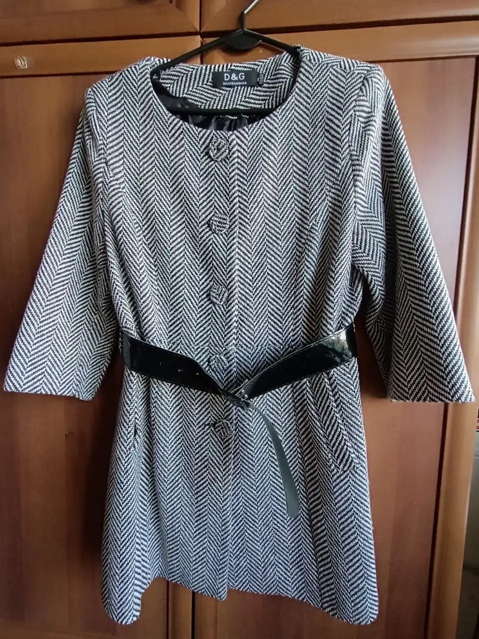 Полупальто с поясом 42 размера - Верхняя одежда (Одежда) в Люберцы