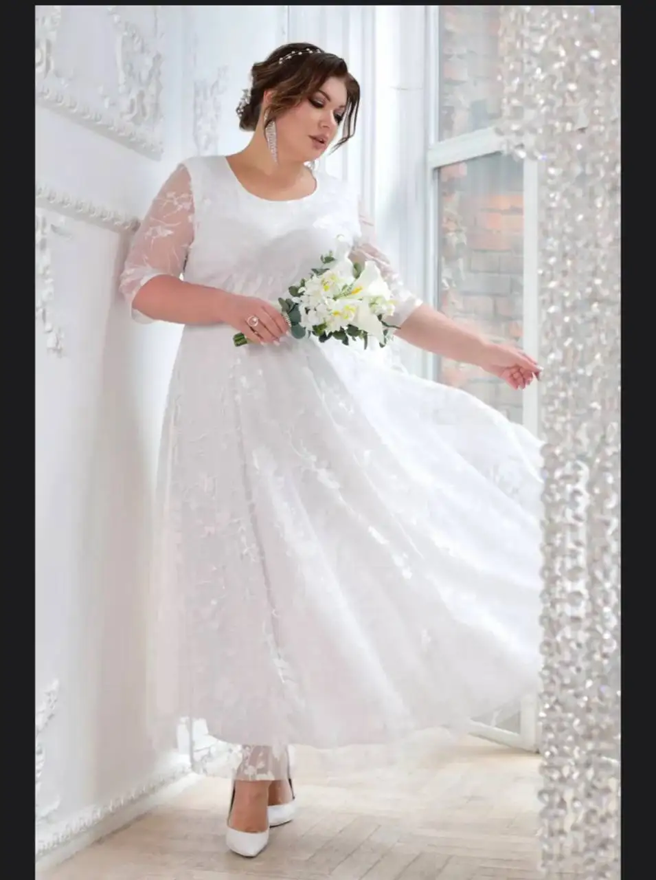 Платье белое новое с бирками - Одежда в Некрасовка