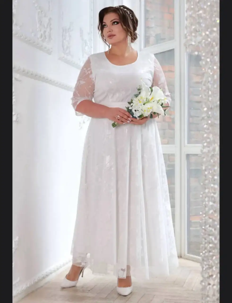 Платье белое новое с бирками - Одежда в Некрасовка