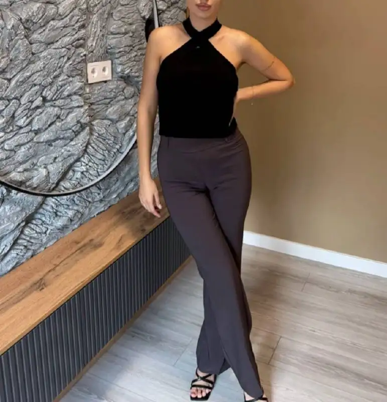 Женские брюки клеш классические цвет кофе размер 48 - Женская одежда (Одежда) в Люберцы