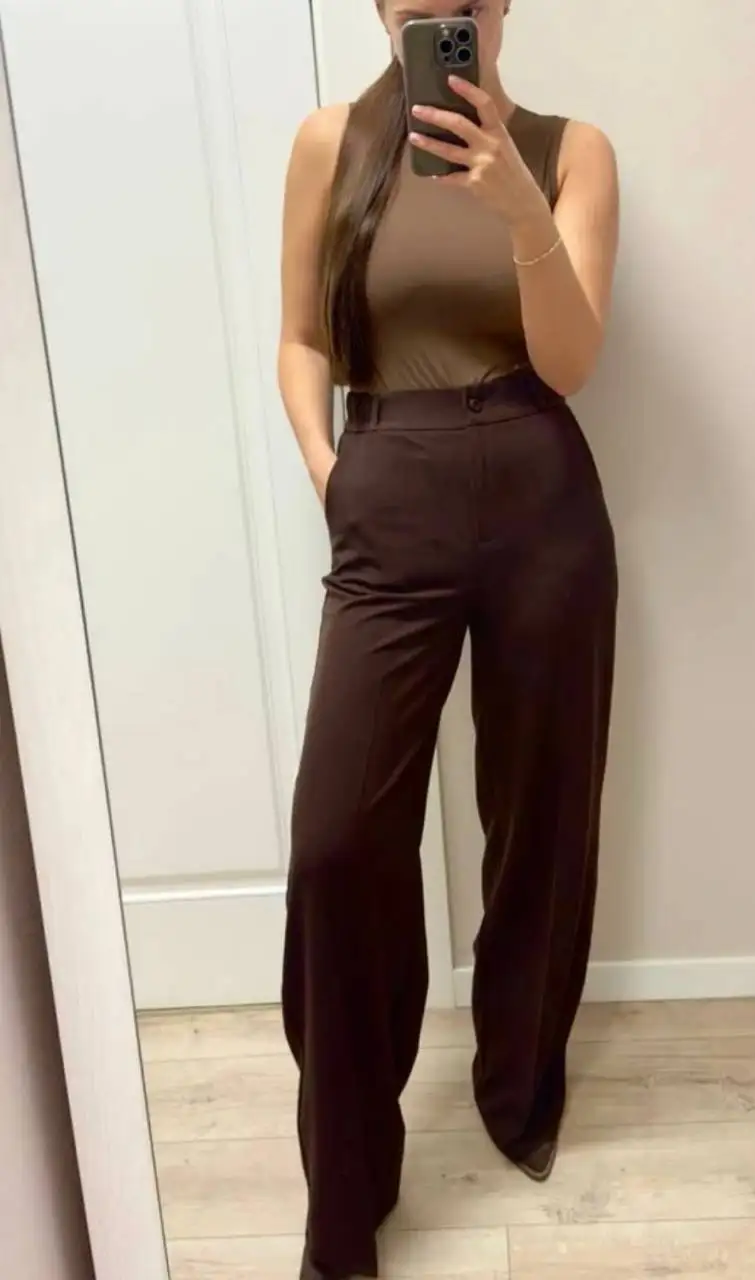 Брюки женские новые шоколадного цвета 50 размер - Брюки (Одежда) в Люберцы