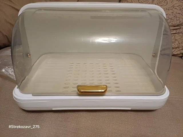 Продам большую пластиковую хлебницу белую с золотом - Дом и сад в Люберцы