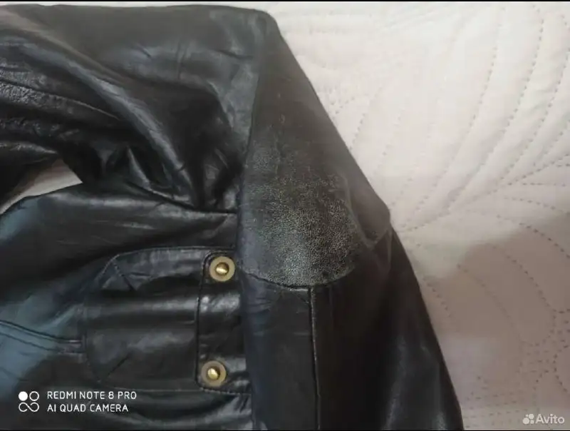 Кожаная женская куртка б/у 44-46 размер - Верхняя одежда (Одежда) в Люберцы
