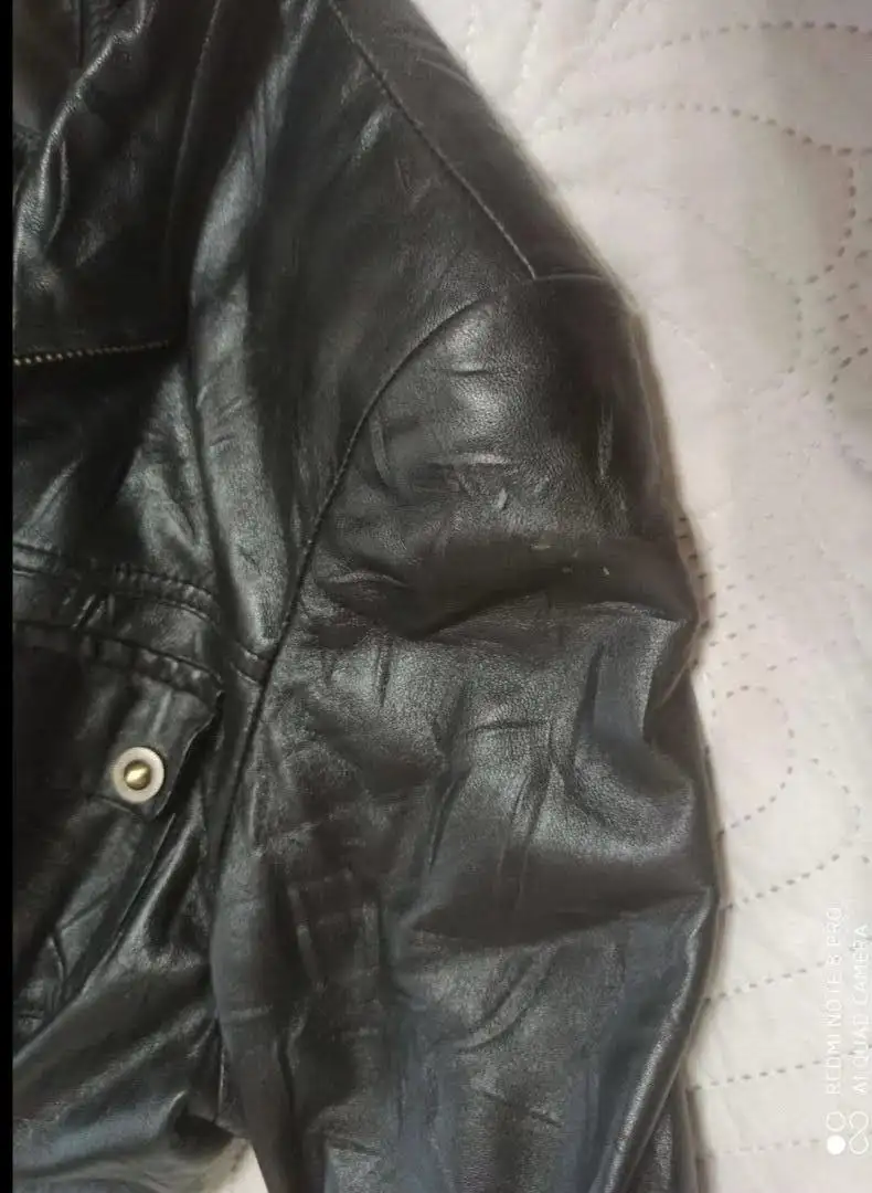 Кожаная женская куртка б/у 44-46 размер - Верхняя одежда (Одежда) в Люберцы