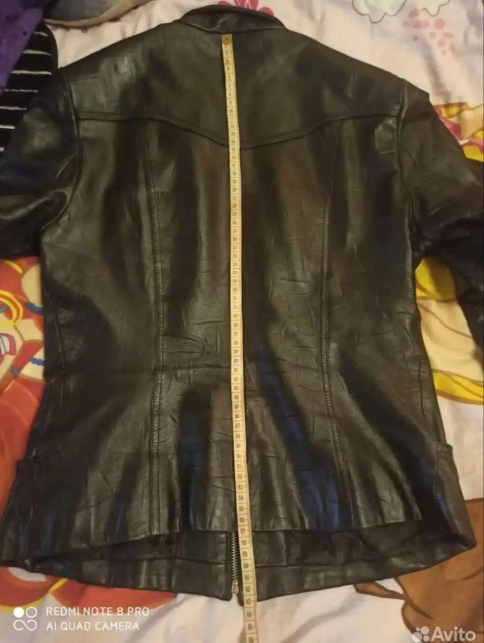 Кожаная женская куртка б/у 44-46 размер - Верхняя одежда (Одежда) в Люберцы