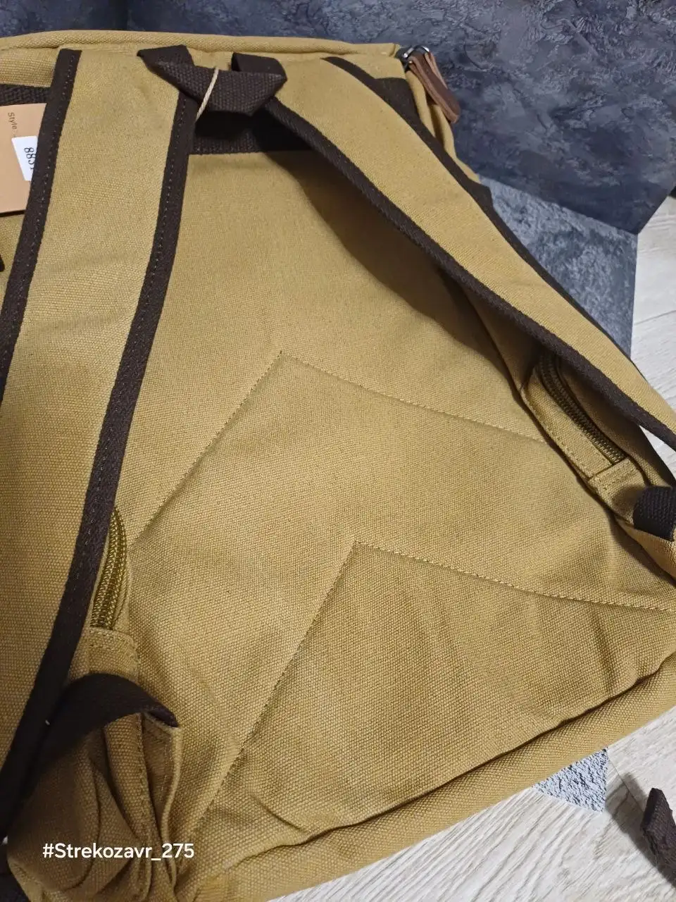 Новый мужской рюкзак из холщовой ткани с элементами кожи - Рюкзаки (Барахолка) в Люберцы