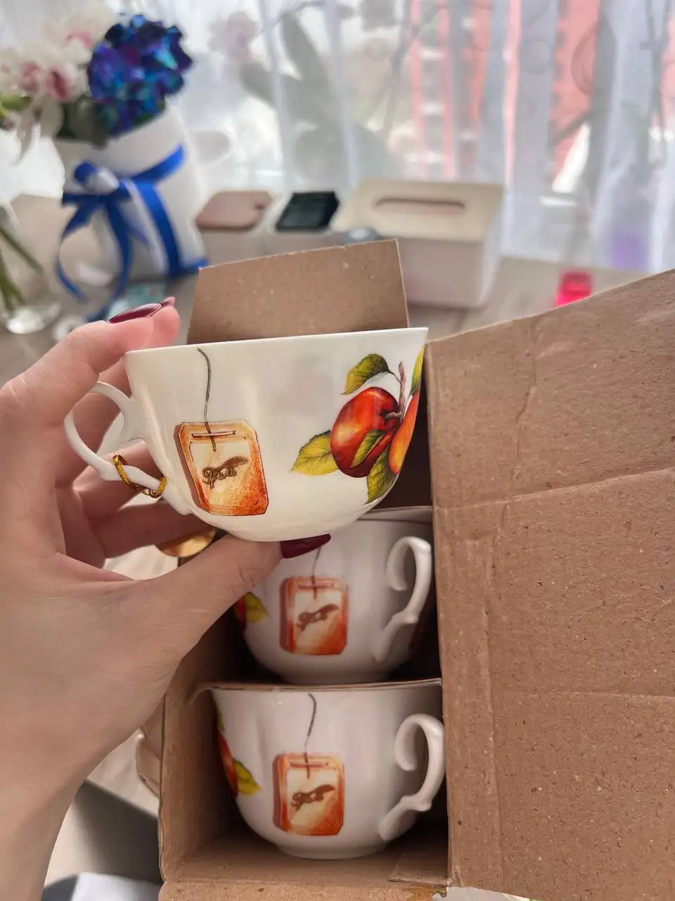 Чайный сервиз на 6 персон с фруктовым рисунком - Посуда (Для дома и дачи) в Люберцы