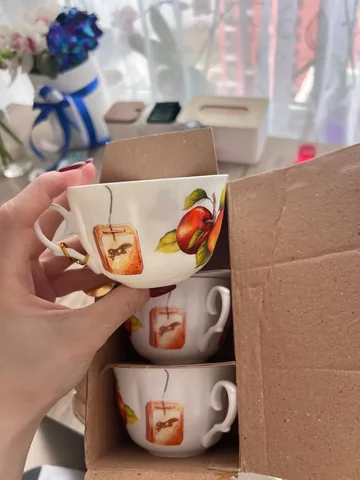 Чайный сервиз на 6 персон с фруктовым рисунком - частное объявление в Люберцы