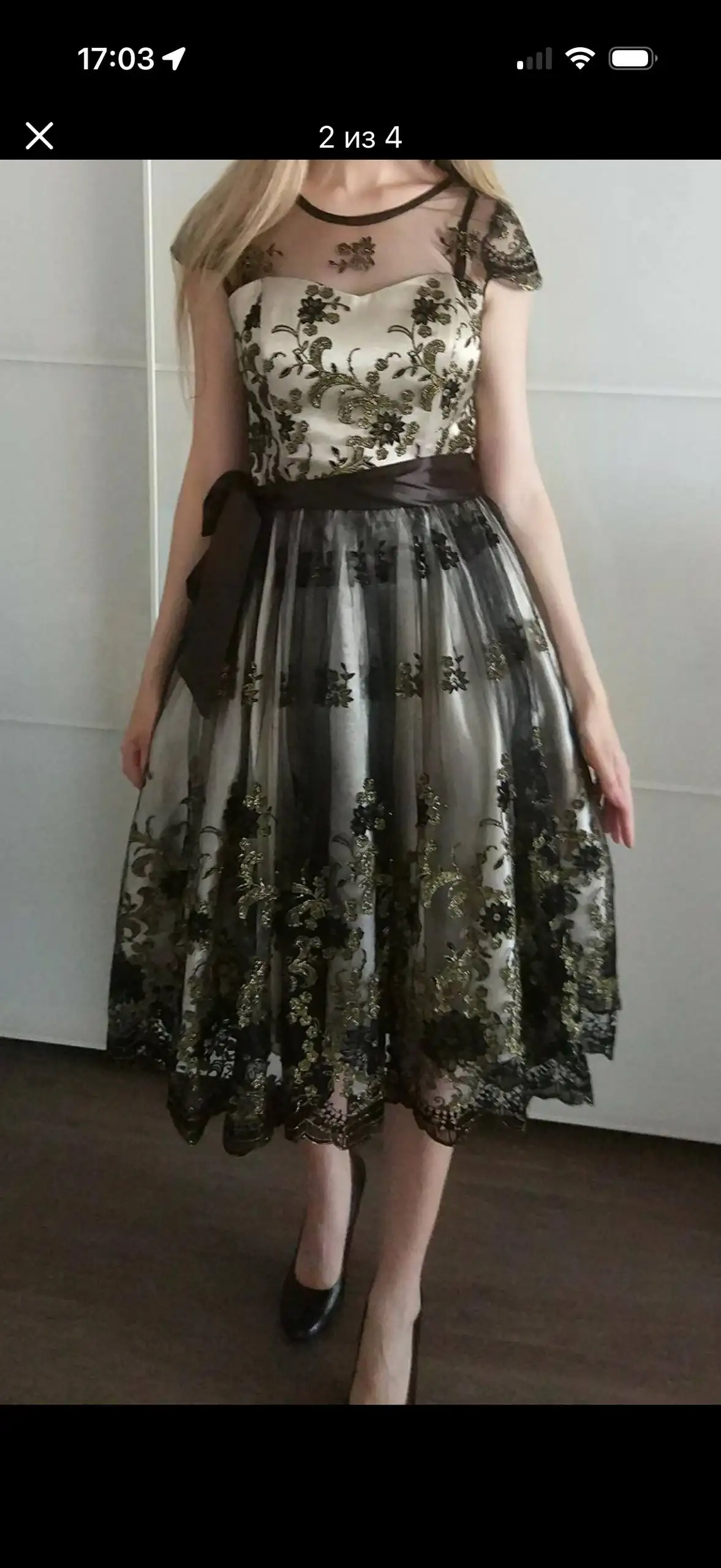 Платье с поясом размер S - Женская одежда (Одежда) в Люберцы