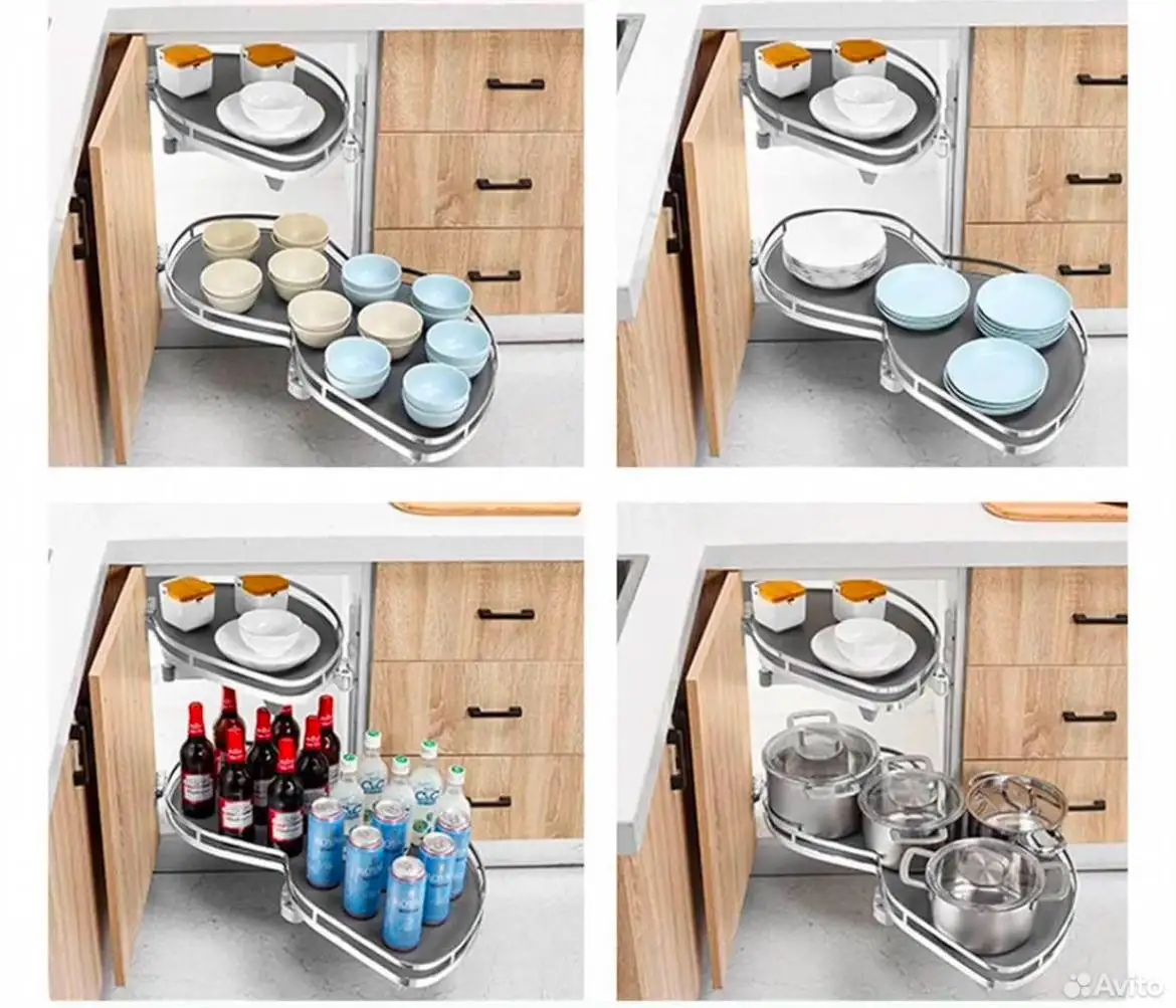 Выдвижные полки для углового кухонного шкафа - Кухонная мебель (Для дома и дачи) в Люберцы