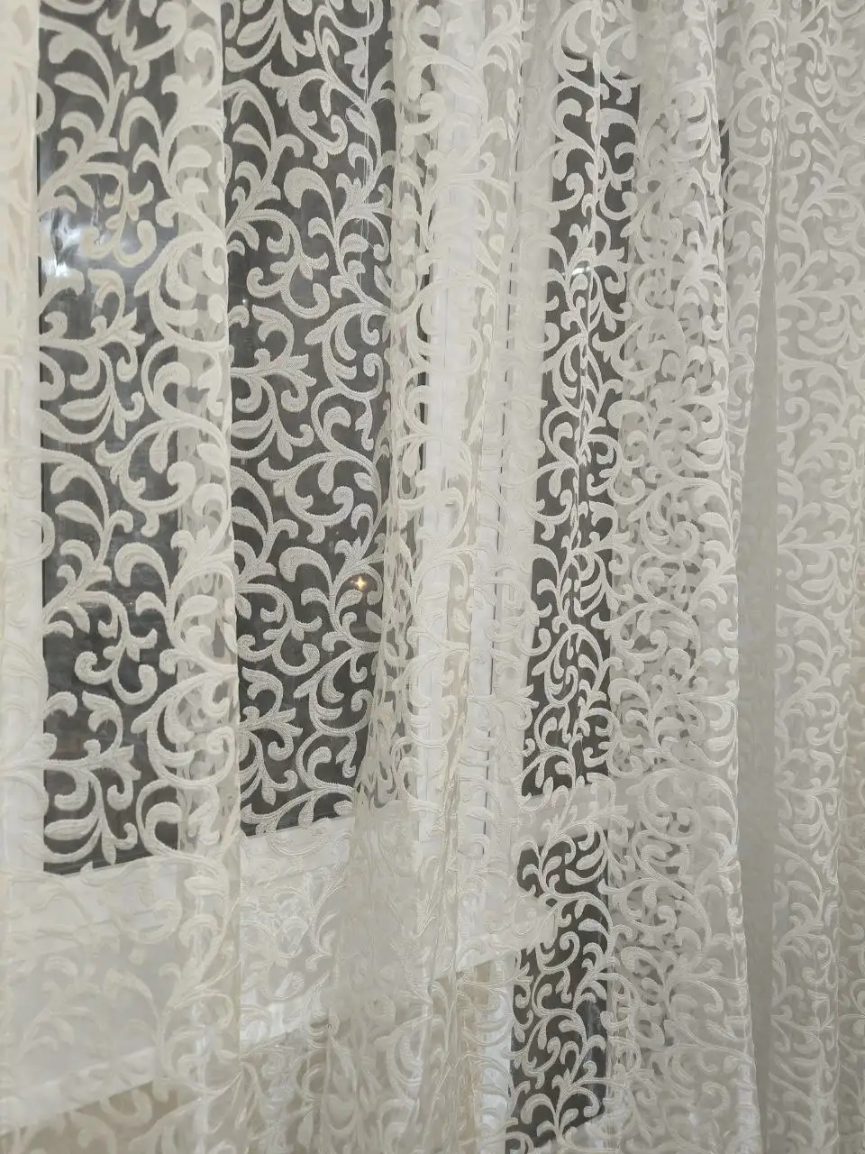 Тюль на шторной ленте с утяжелителем - Шторы и тюль (Барахолка) в Люберцы