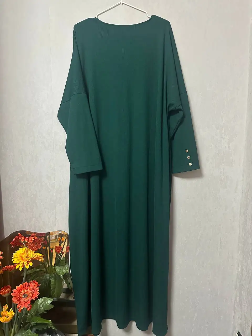 Изумрудное женское платье в рубчик 5XL - Женская одежда (Одежда) в Люберцы