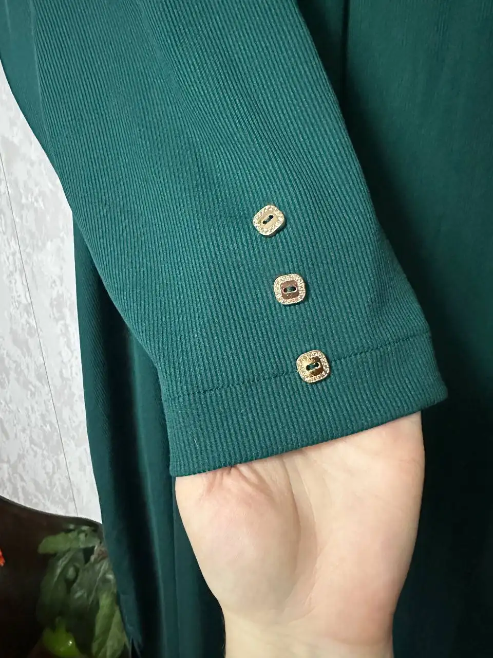 Изумрудное женское платье в рубчик 5XL - Женская одежда (Одежда) в Люберцы