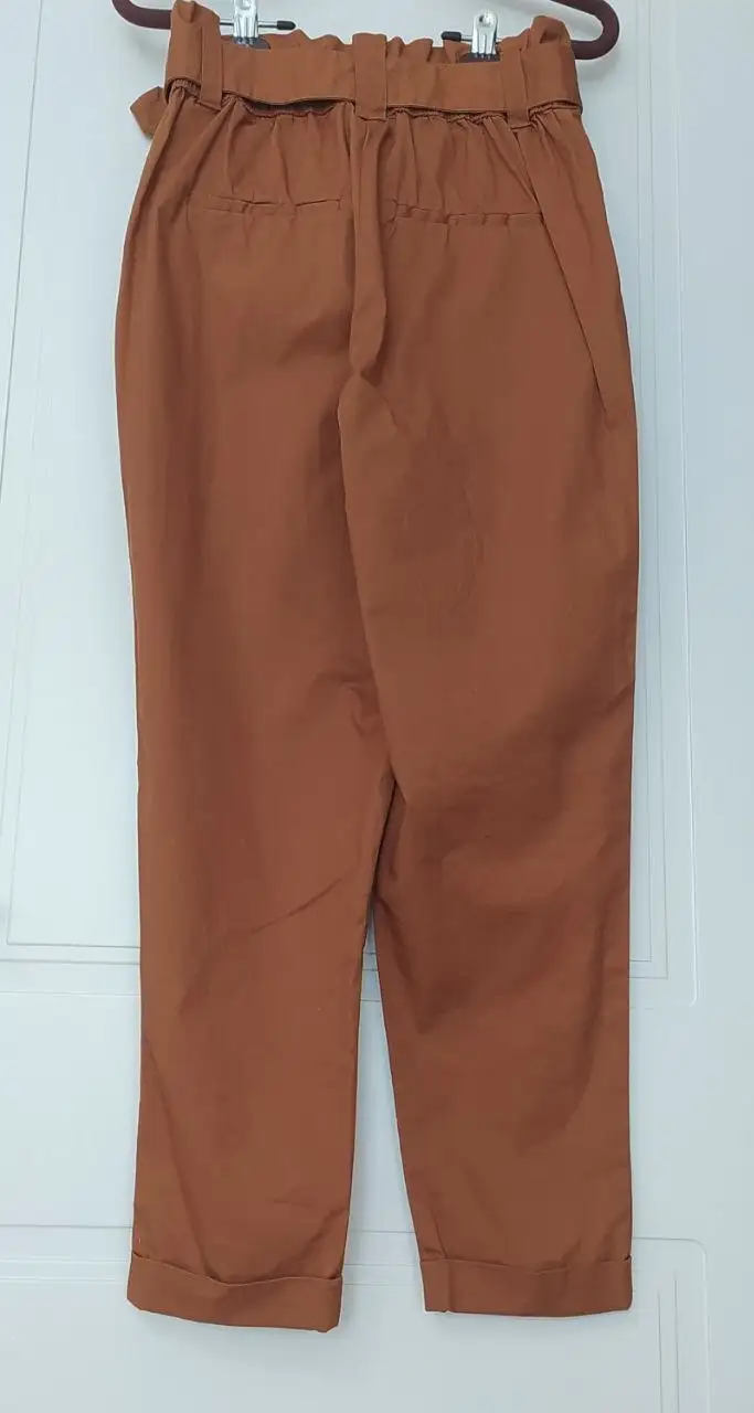 Новые брюки paperbag Pull&Bear коричневые, размер S - Штаны и брюки (Одежда) в Некрасовка