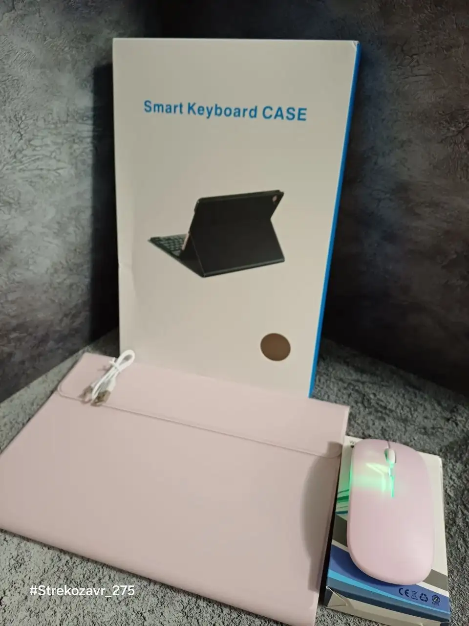 Продам комплект Bluetooth клавиатуры и мыши нежно-розового цвета - Электроника в Некрасовка