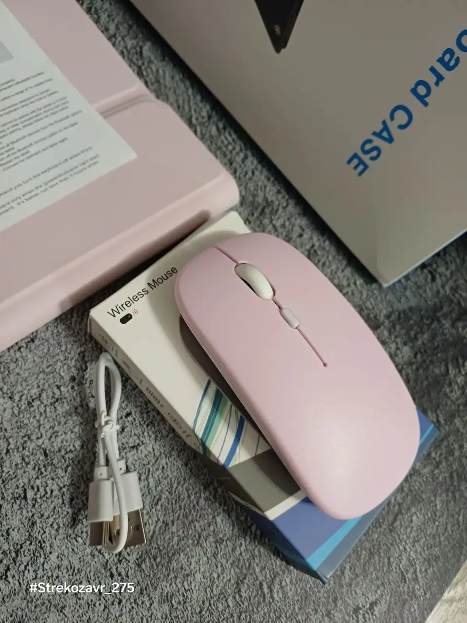 Продам комплект Bluetooth клавиатуры и мыши нежно-розового цвета - Электроника в Некрасовка