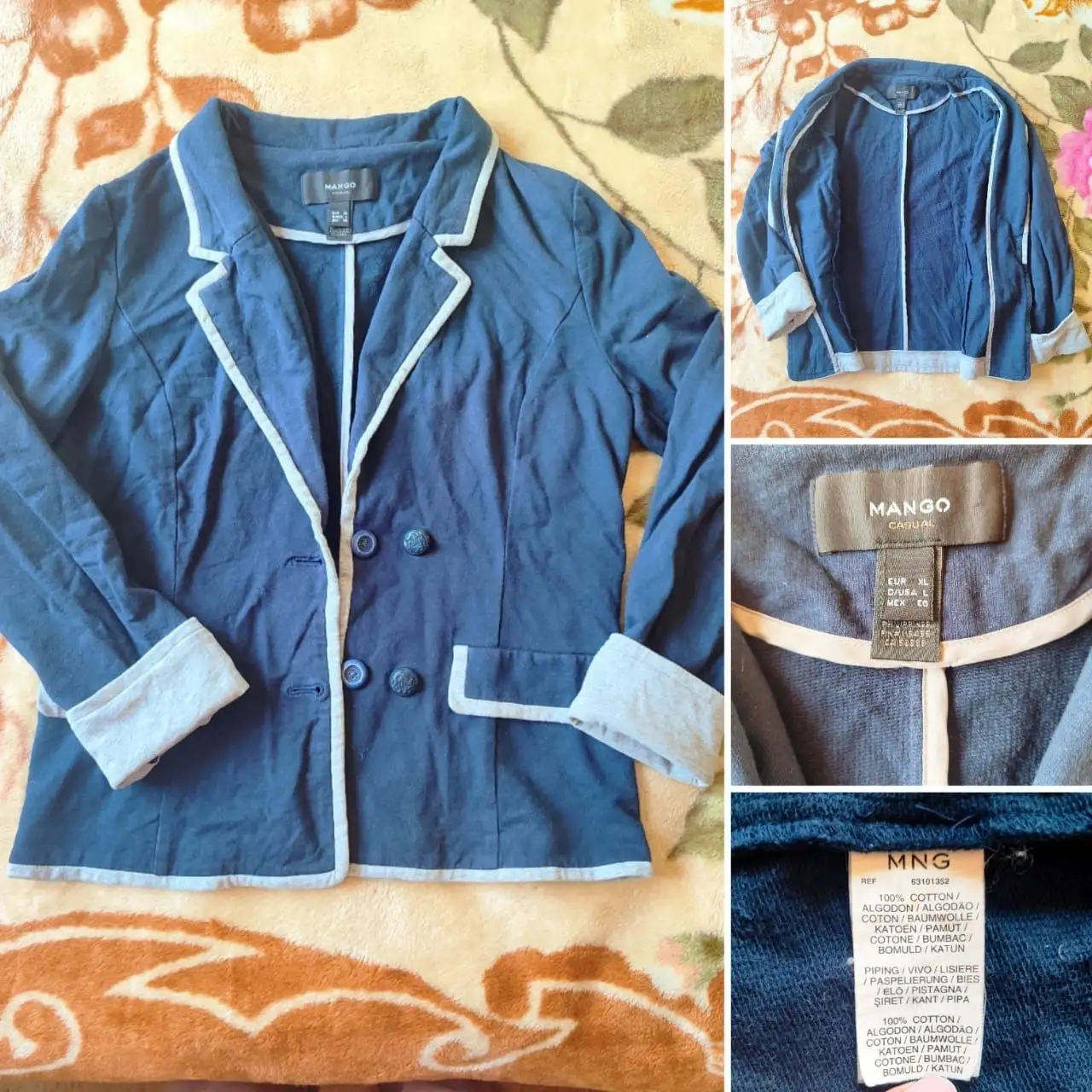 Женский пиджак Zara синий размер XL - Женская одежда (Одежда) в Некрасовка