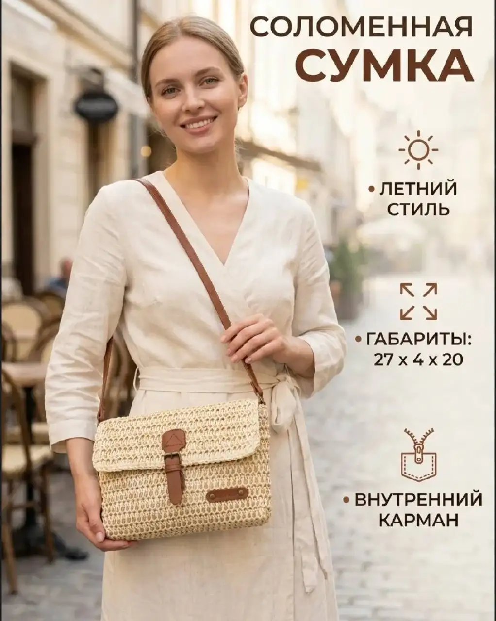 Летняя сумка соломенная новая - Аксессуары (Одежда) в Некрасовка