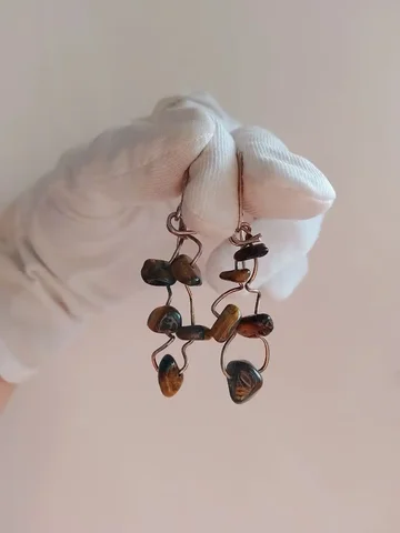 Серебряные серьги с тигровым глазом ручной работы - частное объявление в Барнаул