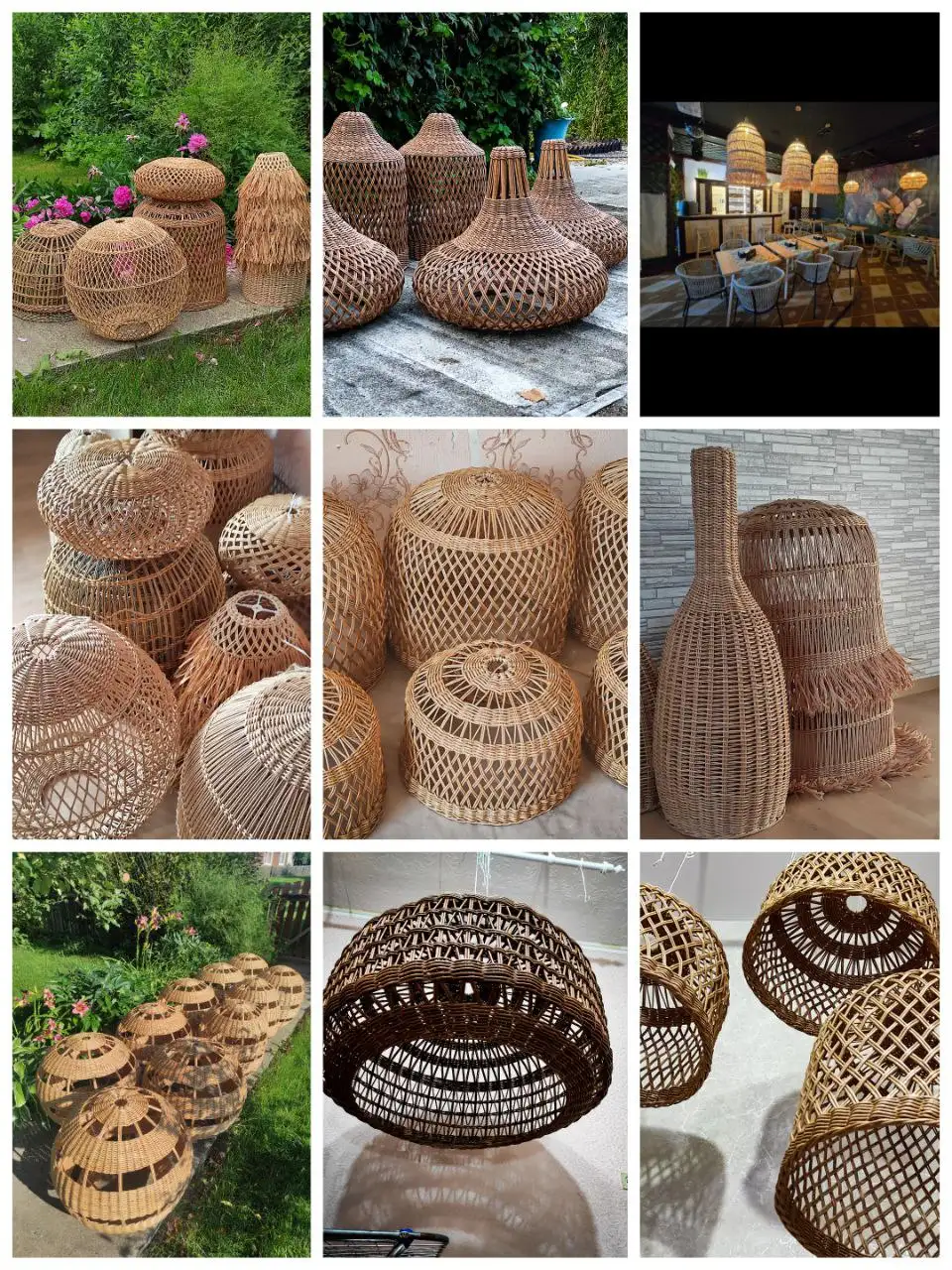 Плетёные абажуры на заказ для отелей и загородных домов - Рукоделие и хендмейд (Барахолка) в Барнаул